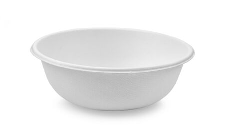 paper bowl on white background.の写真素材