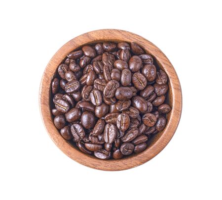 Coffee beans isolated on white background.の写真素材