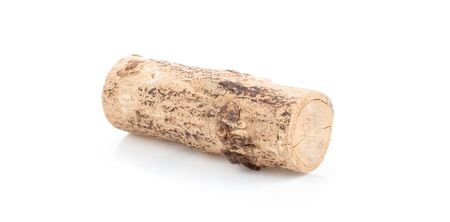 Thanaka wood on white background.の写真素材