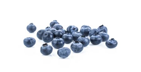 Fresh blueberry isolated on white background .の写真素材