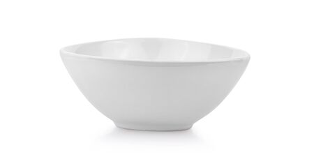 white ceramics bowl isolated on white background.の写真素材
