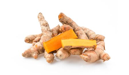 turmeric isolated on white background.の写真素材