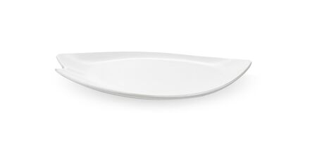 white plate ceramic on white background.の写真素材