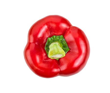 bell peppers isolated on white backgroundの写真素材
