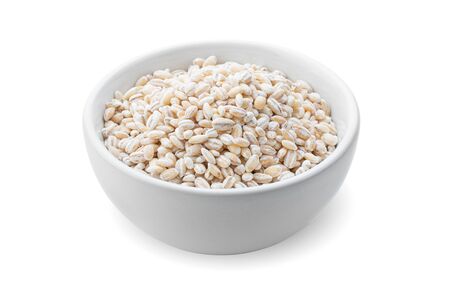 grain barley on a white background.の写真素材