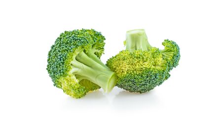 Fresh broccoli isolated on white background.の写真素材
