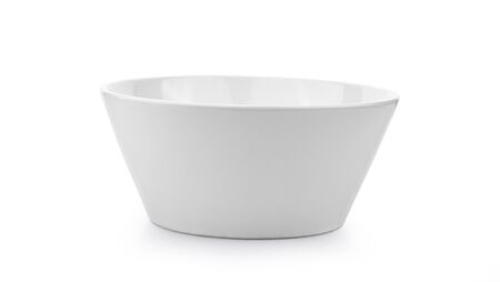 white ceramics bowl isolated on white background.の写真素材
