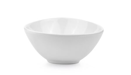 white ceramics bowl isolated on white background.の写真素材