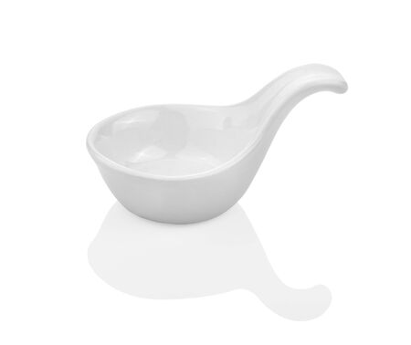 white ceramics bowl isolated on white background.の写真素材