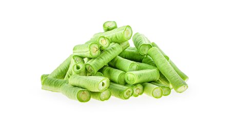 Yard long bean, cowpea isolated on white background.の写真素材