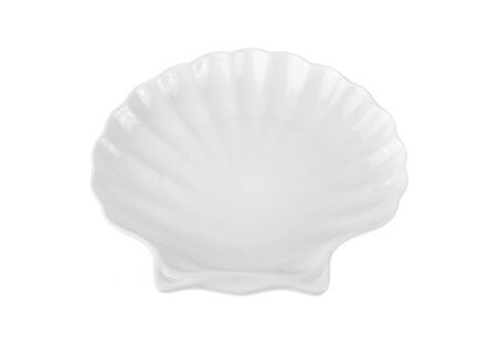 white plate ceramic on white background.の写真素材