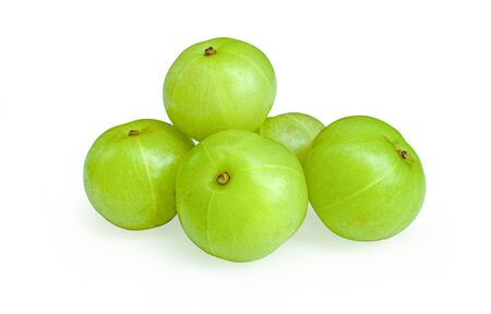 Indian gooseberry isolated on white background.の写真素材
