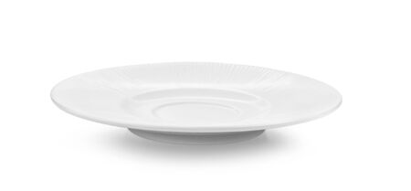 white plate ceramic on white background.の写真素材