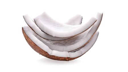 coconuts isolated on the white background.の写真素材