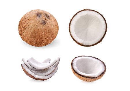 Coconut isolated on the white background.の写真素材