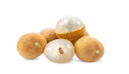 fresh longan on white background.の写真素材