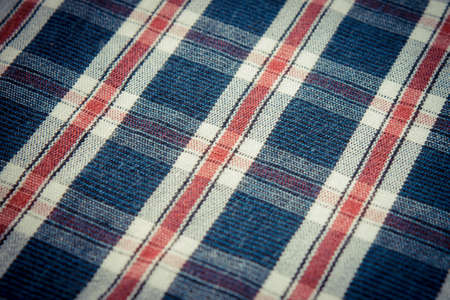 Vintage photo, Colorful checkered shirt as background texture, multicolored fabric as backdropの写真素材