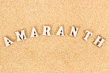 Amaranth as source natural minerals, vitamins and dietary fiber, concept of healthy and gluten free nutritionの写真素材