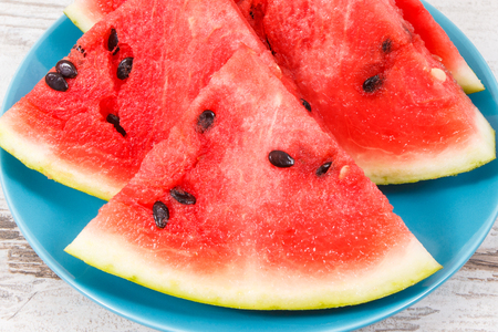 Fresh juicy watermelon containing natural vitamins and minerals, delicious healthy dessert conceptの写真素材