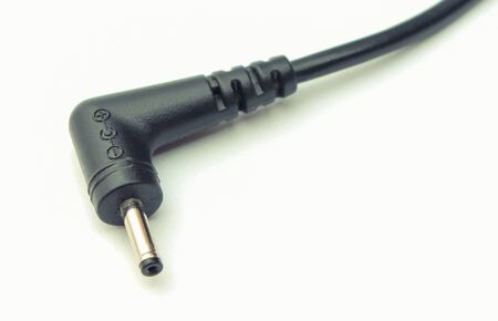 Electric cable for electrical appliances on white background