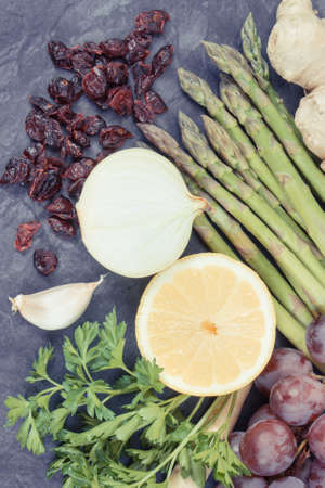Healthy eating containing natural vitamins and minerals. Concept of food for kidney health