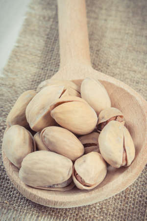 Pistachio nuts as source natural vitamins and minerals. Healthy eatingの写真素材