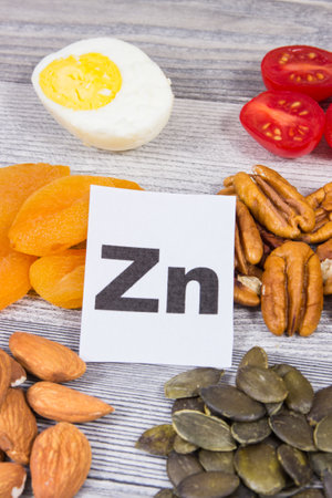 Best nutritious healthy various ingredients as source natural zinc and other vitamins and mineralsの写真素材