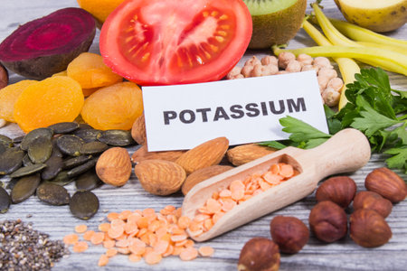Healthy nutritious eating containing natural potassium, vitamin K, minerals and dietary fiber