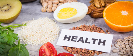 Food containing natural folic acid, dietary fiber and other vitamins or minerals. Healthy eatingの写真素材