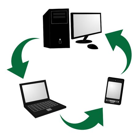 Indication of technology products recyclable のイラスト素材