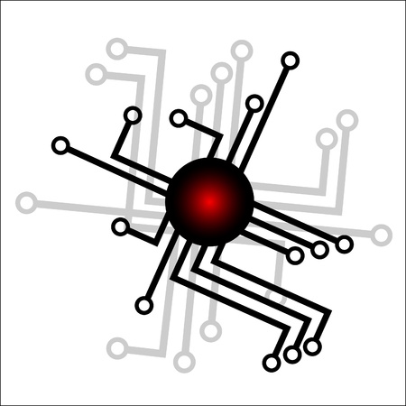 Abstract drawing a black chip のイラスト素材