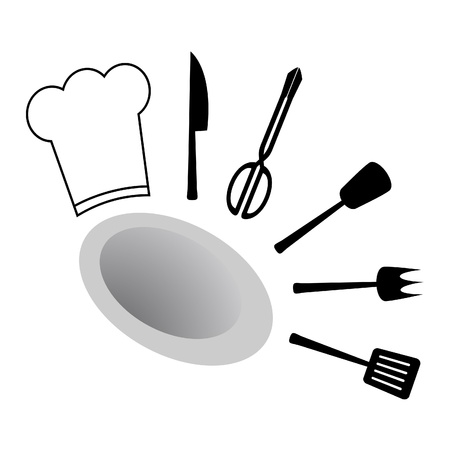 Utensils to cook with white cap のイラスト素材