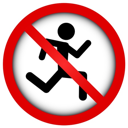 No runningのイラスト素材