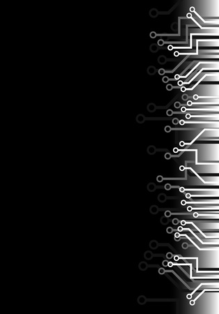 Black background with a futuristic design のイラスト素材