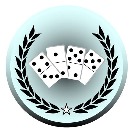 Emblem representing the game of dominoes のイラスト素材