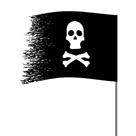 Pirate symbol on an abstract background のイラスト素材