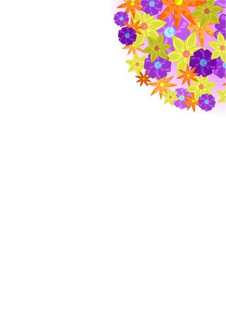 Corner flowersのイラスト素材