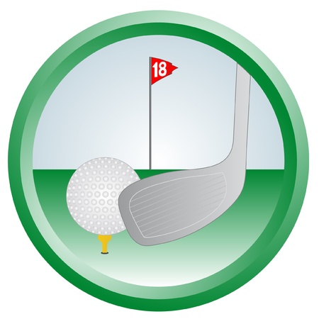 Circular signal representing the golf のイラスト素材