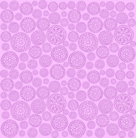 Texture of pink cloth filled circles のイラスト素材