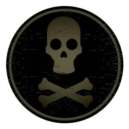 Circular sign with the symbol of deathのイラスト素材