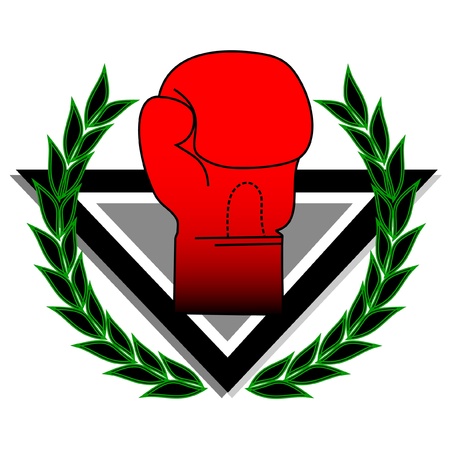 boxing glove with laurel wreath のイラスト素材