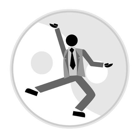 businessman doing yogaのイラスト素材