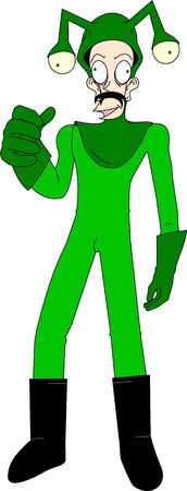 Man dressed in green suitのイラスト素材