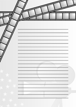 Letter with cinematic motif のイラスト素材