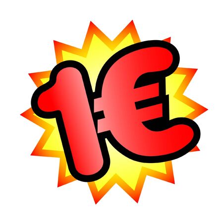 Price indication for one euroのイラスト素材