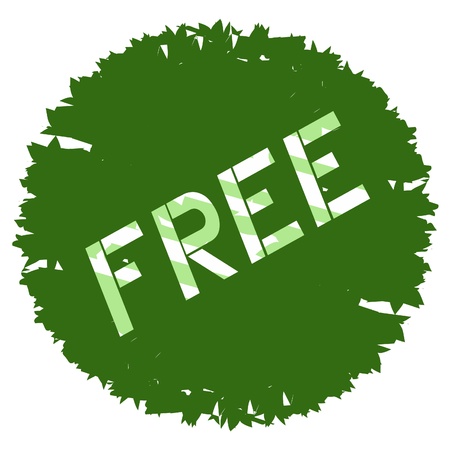 Circular symbol indicates free productのイラスト素材