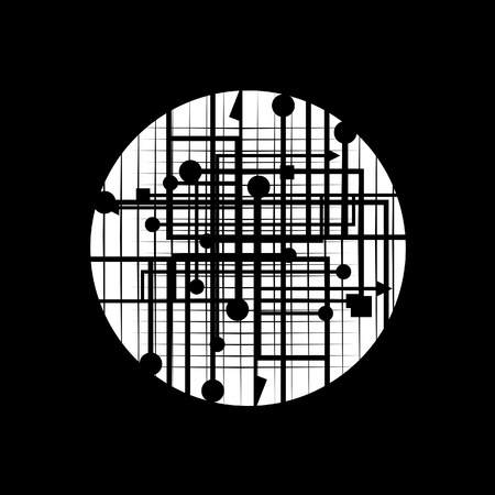 Black background with creative designのイラスト素材