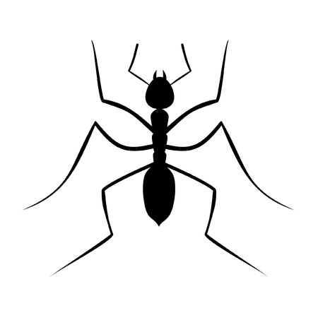 Illustration of a black antのイラスト素材