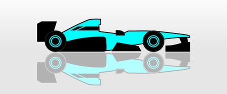 Drawing turquoise racing carのイラスト素材
