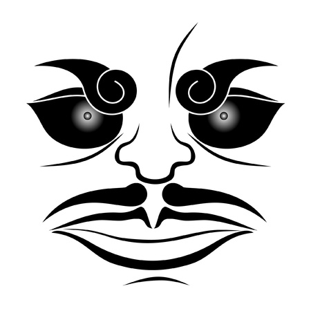 Creative drawing facial featuresのイラスト素材